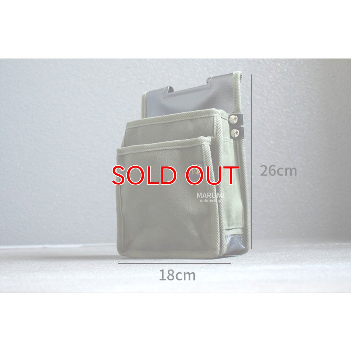 画像6: 鳶壱 tobiichi 帆布製腰袋 帆布製 2段腰袋 ネクスト Nxt-01 OD 国防 道具袋 工具袋 (6)