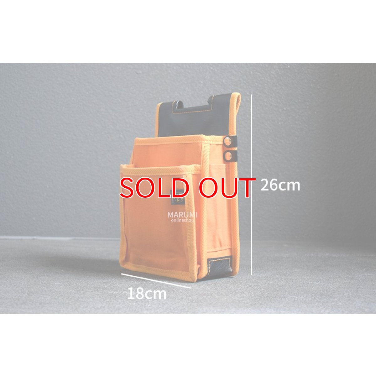 画像6: 鳶壱 tobiichi 帆布製腰袋　帆布製 2段腰袋 ネクスト Nxt-01 オレンジ 道具袋 工具袋 (6)