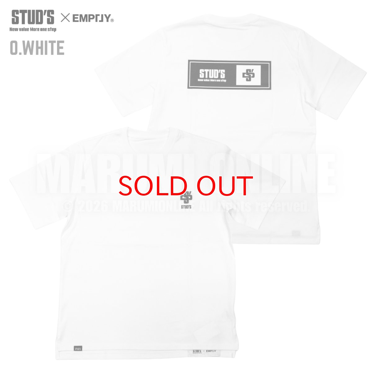 画像5: 【完全受注生産品】2026年モデル STUD'S×EMP「」Y （スタッズ×エンプティ） コラボ  半袖Tシャツ S1590-1 (5)