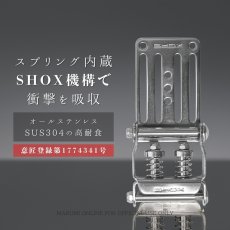 画像3: SHOX ショックス 腰道具 工具差し 腰袋 スプリング機構 牛本革 ターポリン素材 合成皮革 藤原産業 SHX-16 薄型腰袋2段 Sサイズ (3)