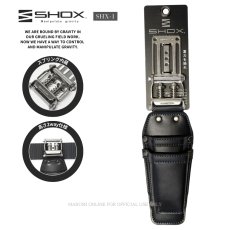 画像1: SHOX ショックス 腰道具 工具差し 腰袋 スプリング機構 牛本革 ターポリン素材 合成皮革 藤原産業 SHX-1 ツールケース2段差し (1)
