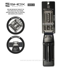 画像1: SHOX ショックス 腰道具 工具差し 腰袋 スプリング機構 牛本革 ターポリン素材 合成皮革 藤原産業 SHX-4 ラチェットレンチ差し (1)