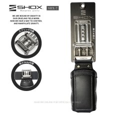 画像1: SHOX ショックス 腰道具 工具差し 腰袋 スプリング機構 牛本革 ターポリン素材 合成皮革 藤原産業 SHX-7 水平器ケース Mサイズ (1)