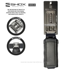 画像1: SHOX ショックス 腰道具 工具差し 腰袋 スプリング機構 牛本革 ターポリン素材 合成皮革 藤原産業 SHX-8 水平器ケース Lサイズ (1)