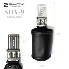 画像2: SHOX ショックス 腰道具 工具差し 腰袋 スプリング機構 牛本革 ターポリン素材 合成皮革 藤原産業 SHX-9 ビスケース Mサイズ (2)