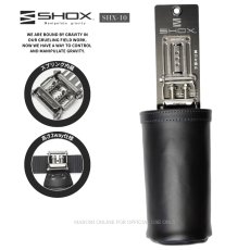 画像1: SHOX ショックス 腰道具 工具差し 腰袋 スプリング機構 牛本革 ターポリン素材 合成皮革 藤原産業 SHX-10 ビスケース Lサイズ (1)
