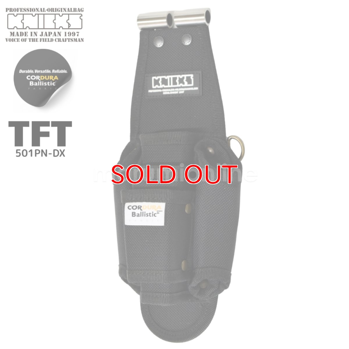 画像1: ニックス 腰道具 KNICKS TFT-501PNDX タイトフィットシリーズ チタンプレート入り EVA コーデュラ バリスティック生地  5P 工具差し 工具ホルダー DIY (1)
