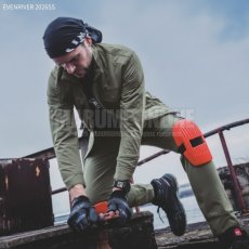 画像2: ひざ パット プロテクター 保護 DIY 作業 日曜大工 超軽量 50g 丈夫 硬質発砲ポリエチレン イーブンリバー TRN-1 サファリブラック サファリグリーン (2)