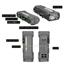 画像4: WUBEN ウーベン X4 小型 充電式 防水 明るい ハンディライト 1500ルーメン 懐中電灯 LED 防災 防犯 RGB光搭載 DIY キャンプ アウトドア 現場 仕事 (4)