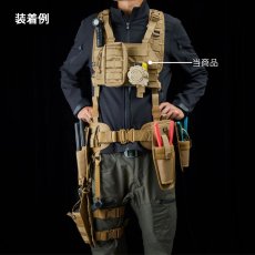 画像3: RYDEN ライデン 鎧布 GAIFU モールシステム チェストパネル 胸部パネル 作業用 建築・建設用 （コヨーテ・ブラック） RD-01-007 (3)