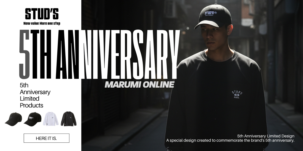【STUD'S】スタッズの5周年限定デザイン「キャップ」「長袖T」発売!!