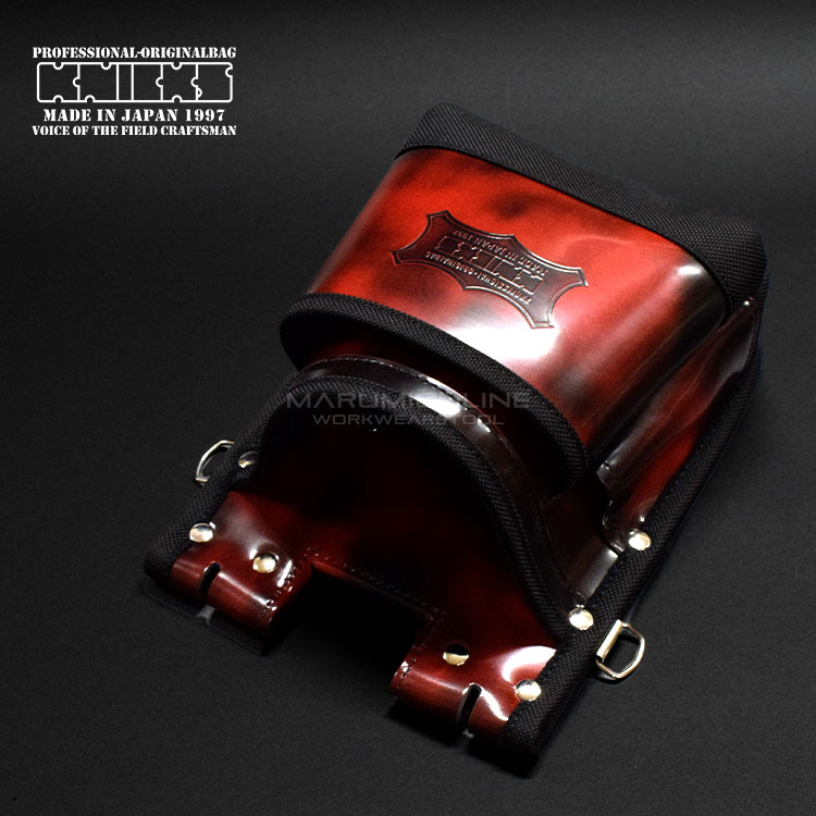 ニックス KNICKS ADV-201TB-R(赤) 底・縁バリスティック生地補強　ガラス革 アドバンレザー2段腰袋