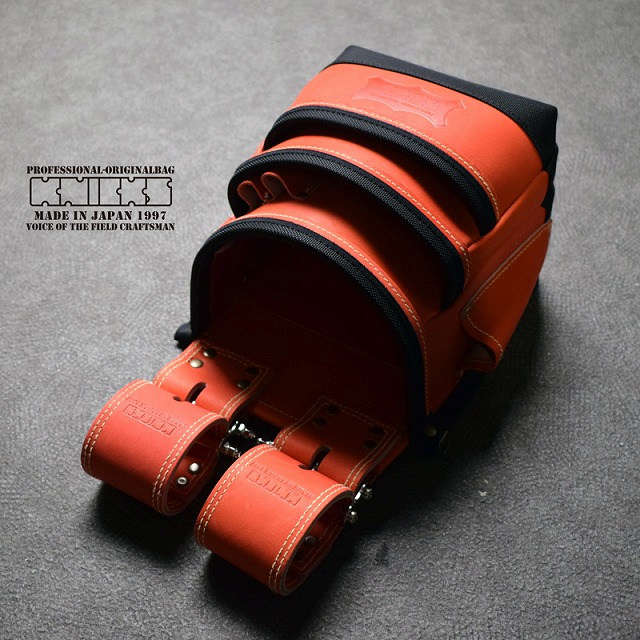 ニックス KNICKS KGR-301DDX 赤/レッド 縁・底バリスティック補強巻き 最高級硬式グローブ革 チェーンタイプ 3段腰袋  KGR301DDX
