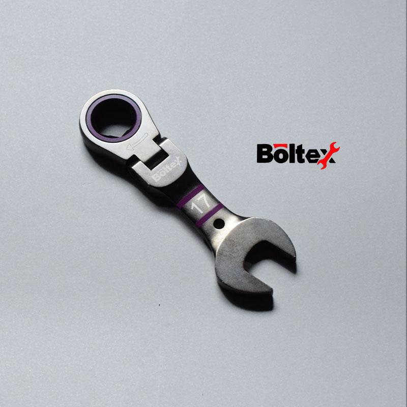 Boltex ボルテックス SAKURA ショートフレキシブルギアレンチ 17mm 72ギア (全長) 128mm